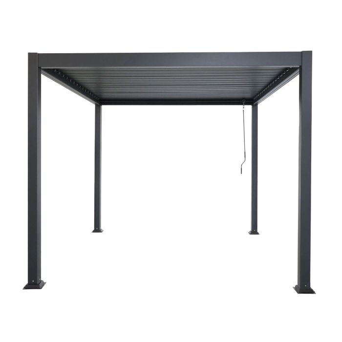 Pergola Ogrodowa Aluminiowa z regulowanym dachem Antracyt 3 x 4 m Pergola Ogrodowa Aluminiowa z regulowanym dachem Antracyt 3 x 4 m