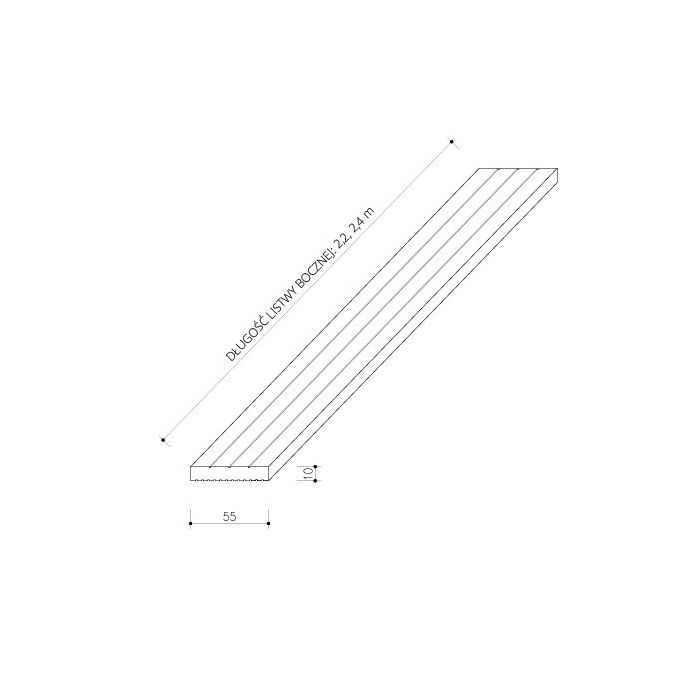 Listwa Kompozytowa Maskująca 3D Classic Ciemny Brąz - dł. 2,4 m