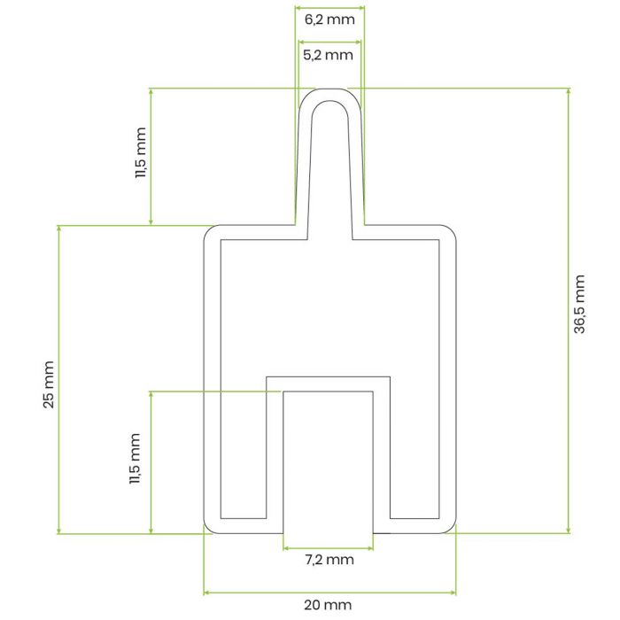 Listwa pozioma dolna do ogrodzenia Antracyt – dł. 1,8 m