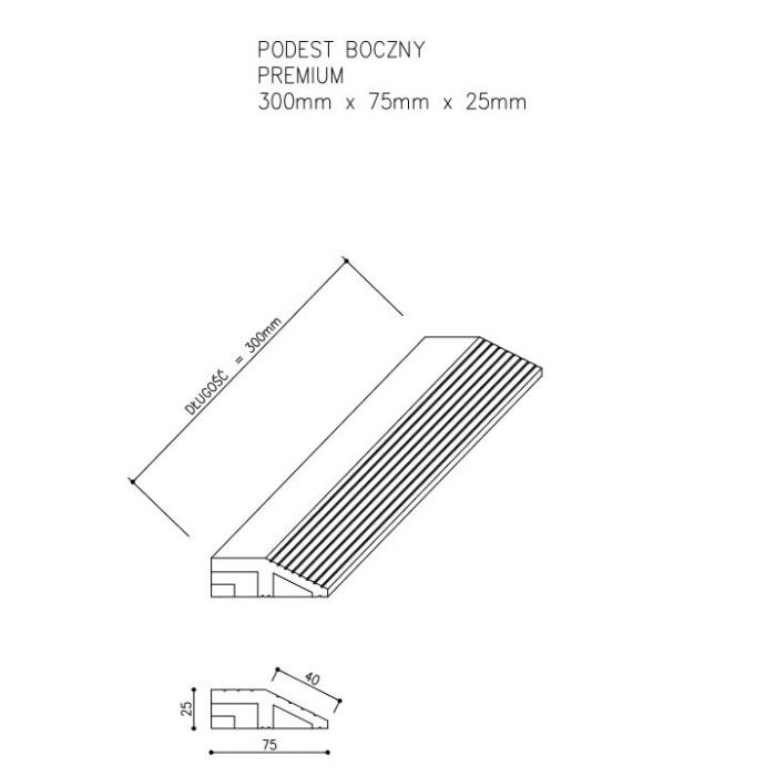 Podest Tarasowy Kompozytowy Premium Boczny Amber