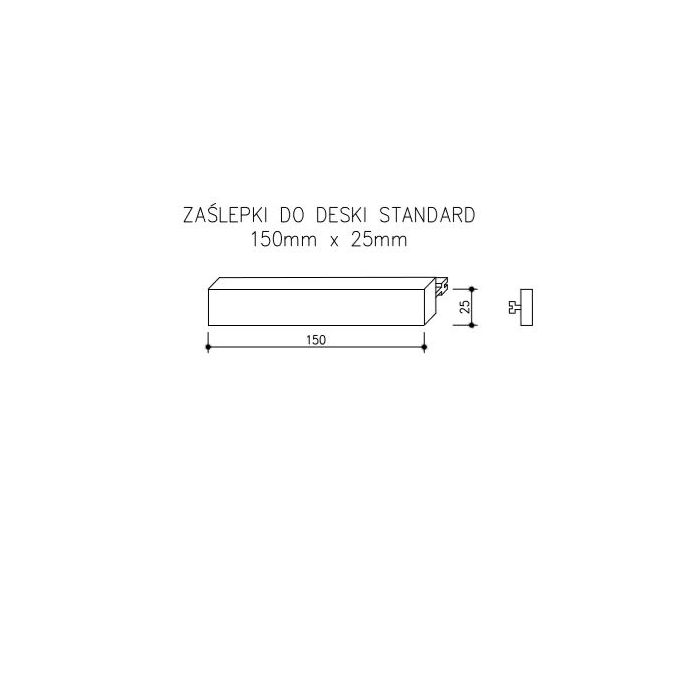 Zaślepka Do Deski Kompozytowej Standard 15 Brąz