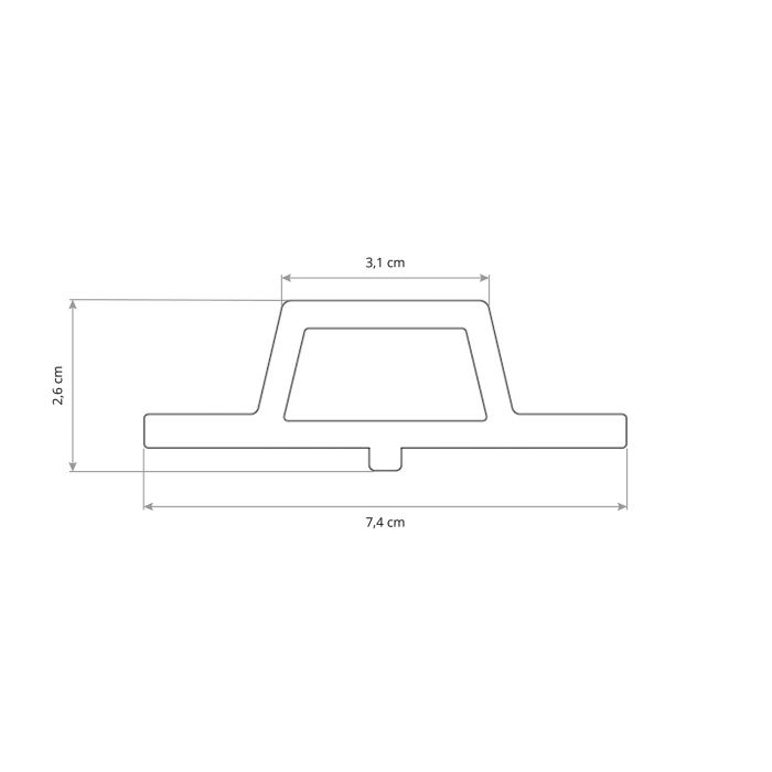 Listwa Kompozytowa Łączeniowa Lamelowa Trapez Light Oak / Czarny – dł. 2,9 m