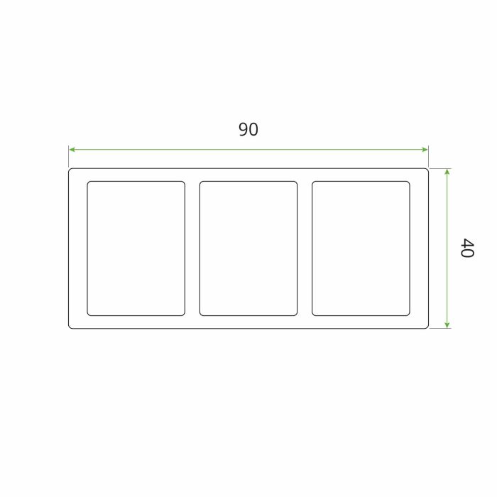 Profil Kompozytowy Dekoracyjny Lamel 9x4 cm Premium Teak – dł. 2,8 m