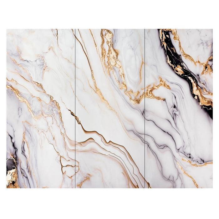 Panel Ścienny XXL Arabescato Złoty Połysk 120 x 280 cm 3 mm (C)