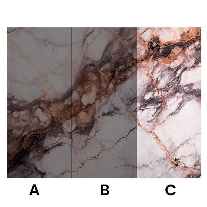 Panel Ścienny XXL Breccia Miedziany Połysk 120 x 280 cm 3 mm (C)