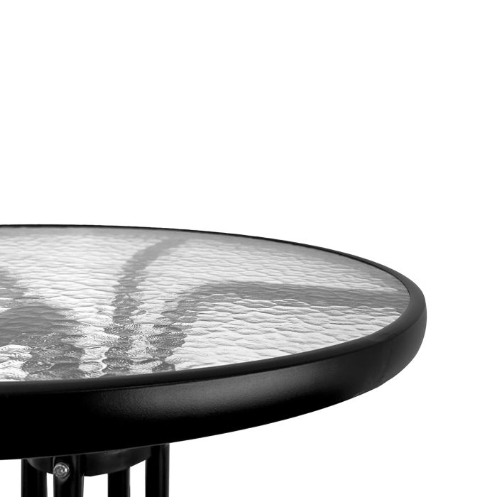 Stolik Ogrodowy Ciemny Szary | śr. 60 cm | dł. 71 cm