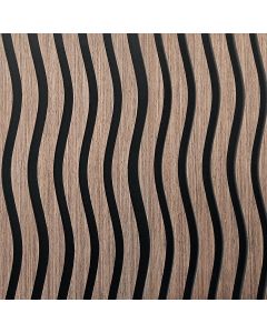 Lamele ścienne akustyczne na filcu S-Line Dąb Ciemny Fornir 2,1 x 30,5 cm &ndash; dł. 2,7 m