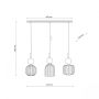 Lampa wisząca SOPHIA COGNAC Zielona 11147