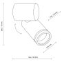 Lampa reflektor spot JET Czarna 5349