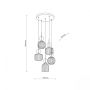 Lampa wisząca SOPHIA COGNAC 11043