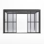 Drzwi przesuwne transparentne do pergoli ogrodowej Antracyt 4 m