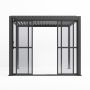 Drzwi przesuwne transparetne do pergoli ogrodowej Antracyt 3 m
