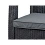 Zestaw Mebli Ogrodowych z technorattanu 4-osobowy Aura Antracyt