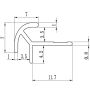 Narożnik zewnętrzny aluminiowy 3,5 mm do paneli ściennych Czarny Mat – 2,9 m