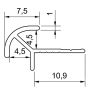 Narożnik zewnętrzny aluminiowy 4,5 mm do paneli ściennych Czarny Mat – 2,9 m