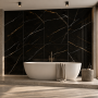 Panel Ścienny SPC Marmur Marquina Czarny Połysk 60 x 120 cm 4 mm