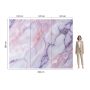Panel Ścienny XXL Statuario Różowy Połysk 120 x 280 cm 3 mm – zestaw 3 szt. (ABC)