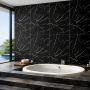Panel Ścienny SPC Marmur Marquina Czarny Połysk 60 x 120 cm 4 mm