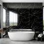 Panel Ścienny SPC Marmur Marquina Czarny Połysk 120 x 280 cm 4 mm