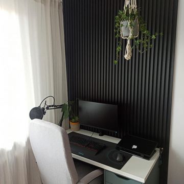 Lamele Ścienne Satyna Czarny &ndash; dł. 2,7 m