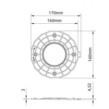 Dysk poziomujący do wspornika 1%