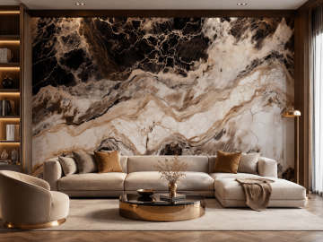 Panel Ścienny XXL Emperador Czarny Połysk 120 x 280 cm 3 mm – zestaw 3 szt. (ABC)