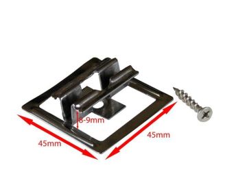 Klips montażowy ze stali nierdzewnej U11 + wkręt - 1 szt. Klips montażowy ze stali nierdzewnej U11 + wkręt - 1 szt.