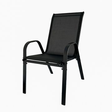 Zestaw Ogrodowy Terra Czarny – 2 krzesła + stolik