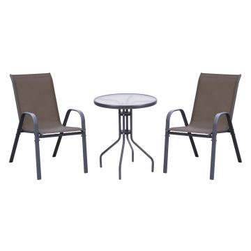 Krzesło Ogrodowe Terra Brązowe – 4 szt.