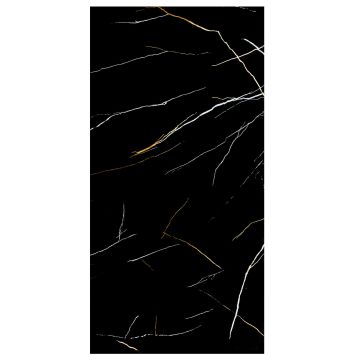 Panel Ścienny SPC Marmur Marquina Czarny Połysk 120 x 280 cm 4 mm