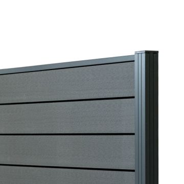 Panel ogrodzeniowy kompozytowy Standard Antracyt – 1 słupek
