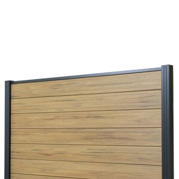 Panel ogrodzeniowy kompozytowy Premium Dąb Winchester – 2 słupki