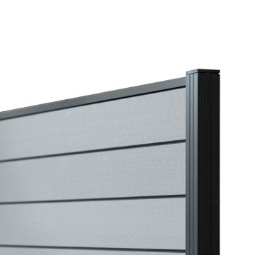 Panel ogrodzeniowy kompozytowy Standard Szary – 2 słupki