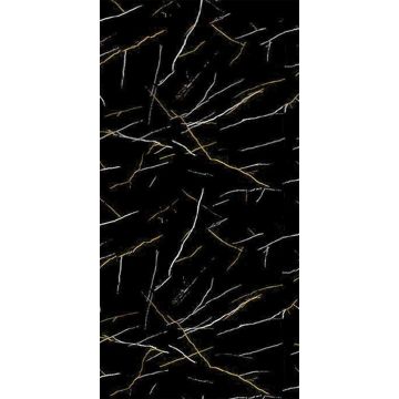Panel Ścienny SPC Marmur Marquina Czarny Połysk 60 x 120 cm 4 mm