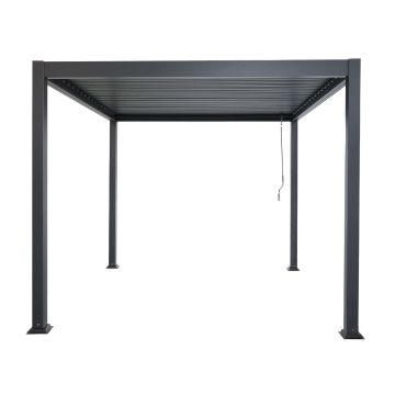 Pergola Ogrodowa Aluminiowa z regulowanym dachem Antracyt 3 x 4 m
