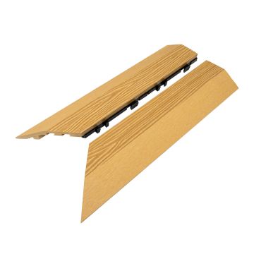 Podest Tarasowy Kompozytowy 3D Narożny Lewy Miodowy Teak