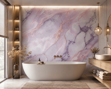 Panel Ścienny XXL Statuario Różowy Połysk 120 x 280 cm 3 mm – zestaw 3 szt. (ABC)