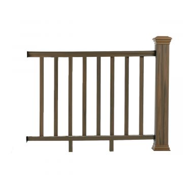 Balustrada kompozytowa Teak – 8 tralek – 140 x 113 cm (1 słupek)