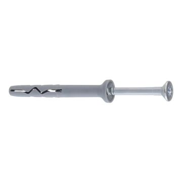 Kołek szybkiego montażu 6 x 80 mm + wkręt z łbem stożkowym PZ2 – 1 szt.