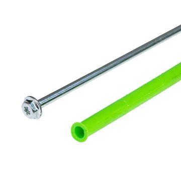 Kołek Rozporowy Ramowy 10x300 mm + wkręt z łbem podkładkowym TORX 7x300 mm – 1 szt.