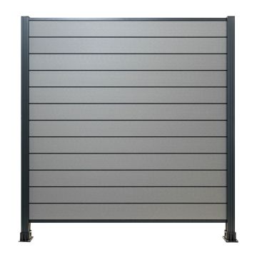 Panel ogrodzeniowy kompozytowy Standard Szary – 2 słupki