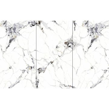 Panel Ścienny SPC Marmur Carrara Biały Połysk 360 x 280 cm 4 mm – zestaw 3 szt. (ABC)