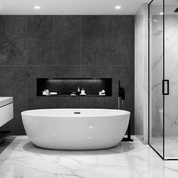 Panel Ścienny SPC Kamień Limestone Czarny Mat 60 x 120 cm 4 mm