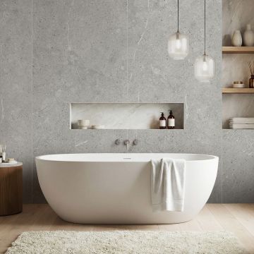 Panel Ścienny SPC Kamień Limestone Szary Mat 120 x 280 cm 4 mm