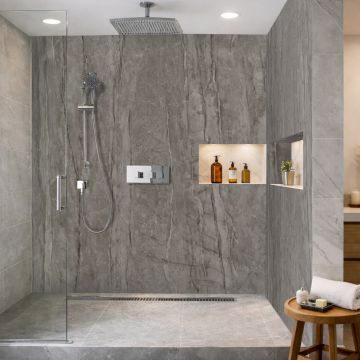 Panel Ścienny SPC Kamień Monza Czarny Mat 120 x 280 cm 4 mm
