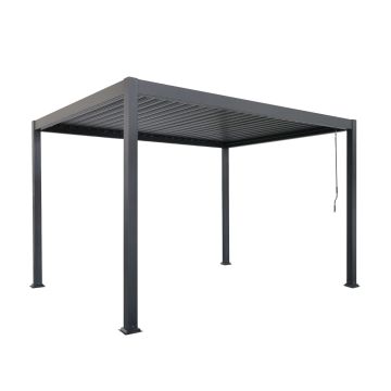 Pergola Ogrodowa Aluminiowa z regulowanym dachem Antracyt 3 x 4 m