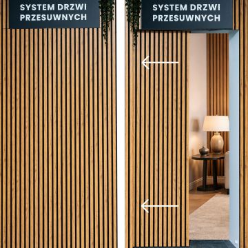 System drzwi przesuwnych ukrytych 120 cm – Strona Lewa | Czarny