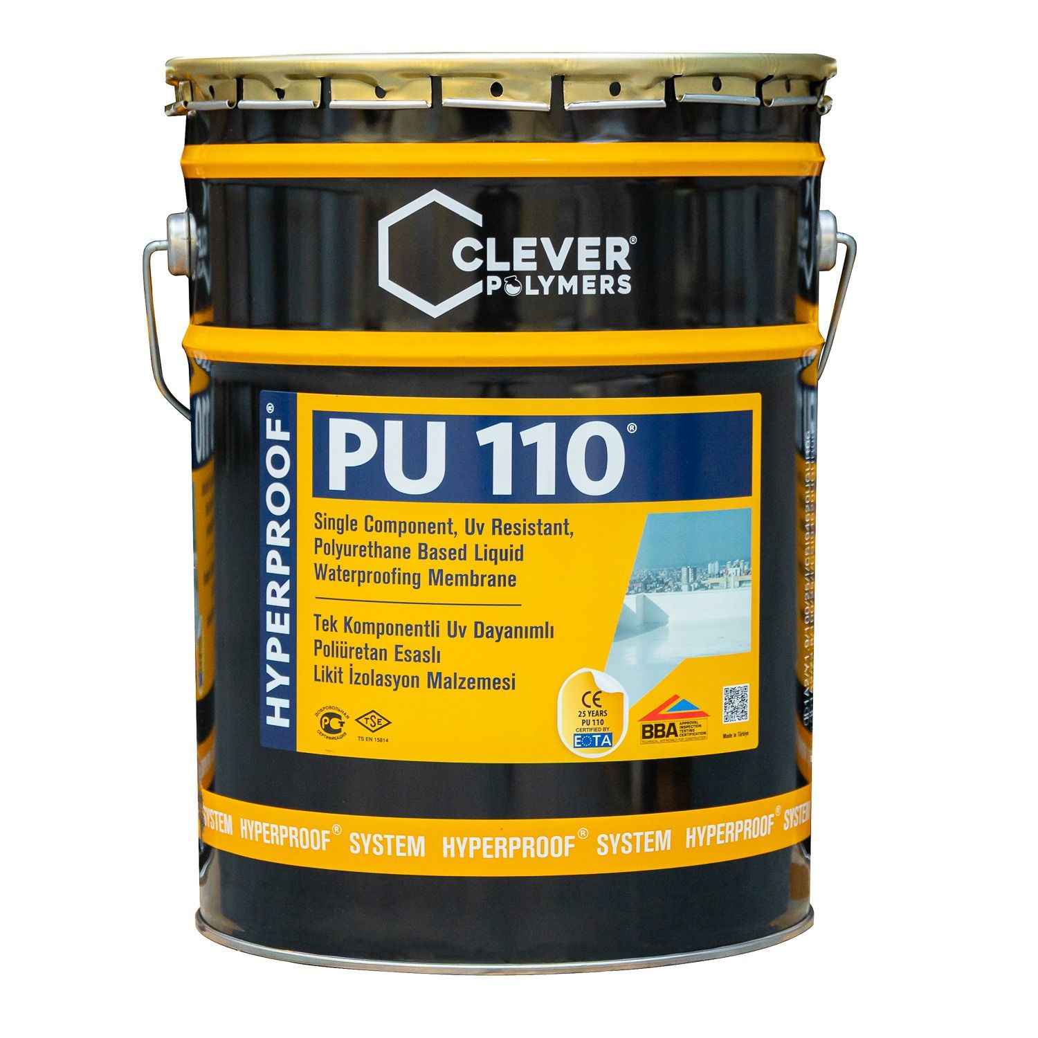 Hydroizolacja Poliuretanowa Jednoskładnikowa CLEVER PU110 – 25 kg