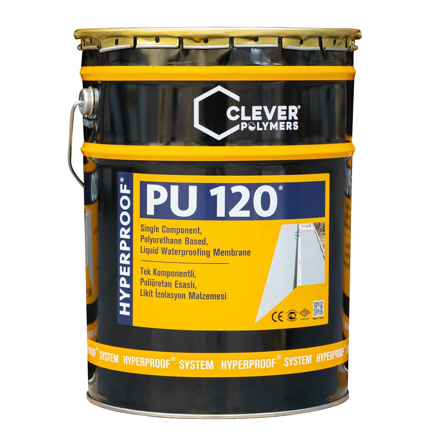 Hydroizolacja Poliuretanowa Jednoskładnikowa CLEVER PU120 – 25 kg