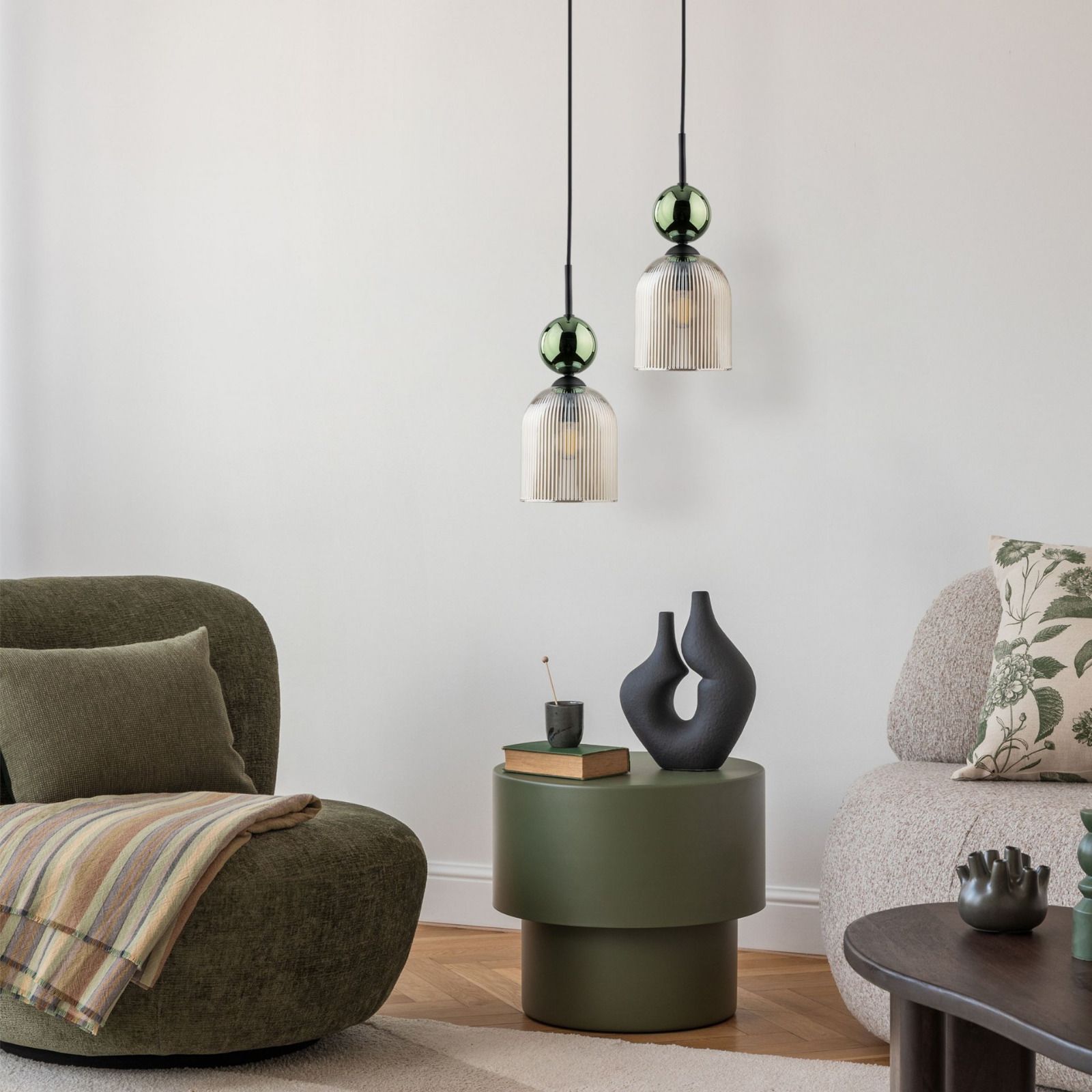 Lampa wisząca SOPHIA COGNAC Zielona 11146